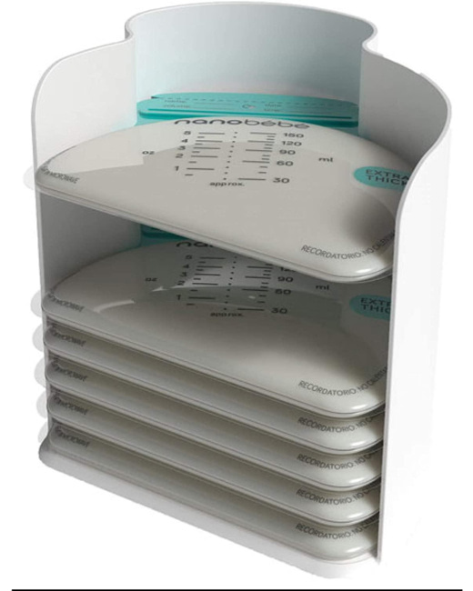 Sachets de conservation biberon d'allaitement avec bac de stockage
