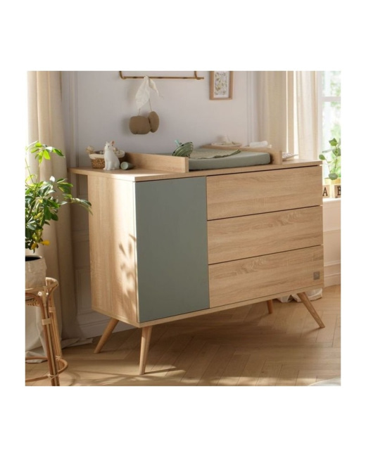 Commode 3 tiroirs 1 porte Seventies