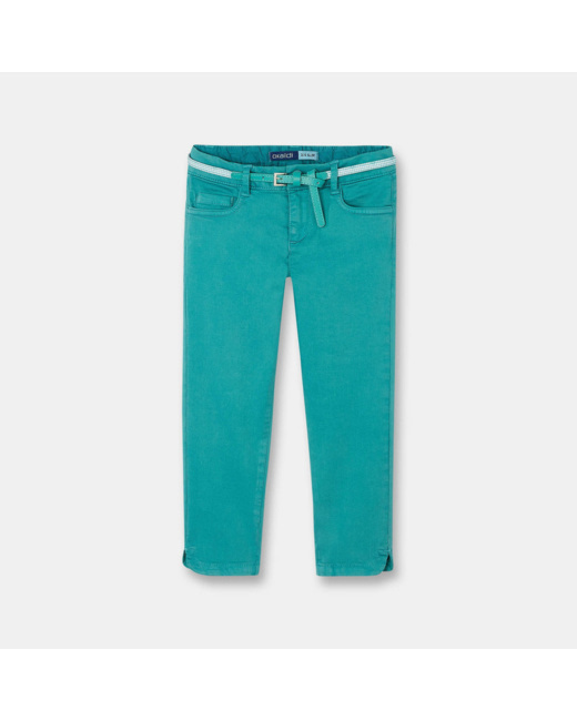 Pantalon slim 3/4 bleu fille