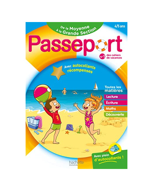 Passeport - De la Moyenne à la Grande Section 4/5 ans - Cahier de vacances 2023