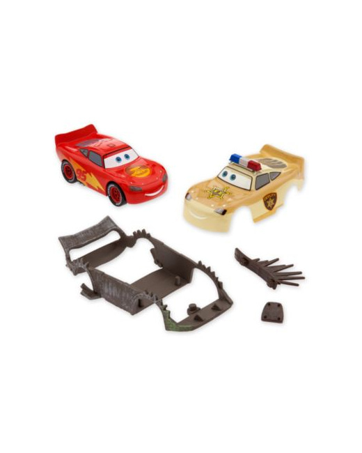 Ensemble voiture miniature Flash McQueen - Disney Pixar Cars : Sur la route