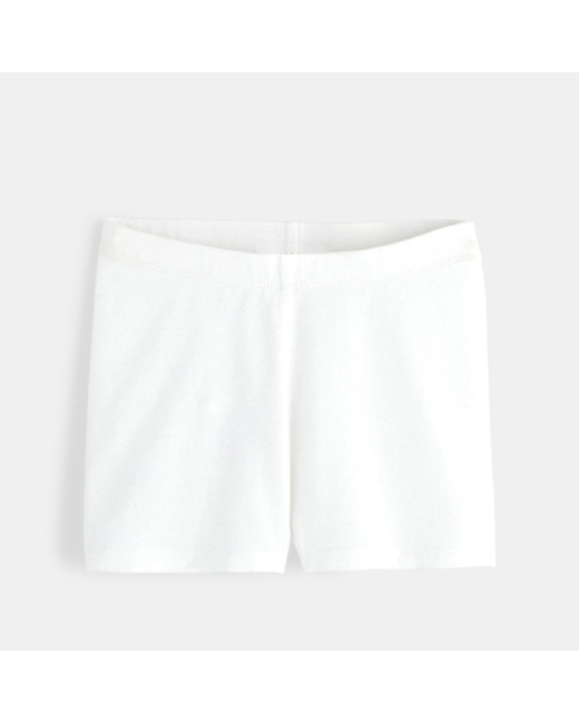 Shorty uni en jersey blanc fille