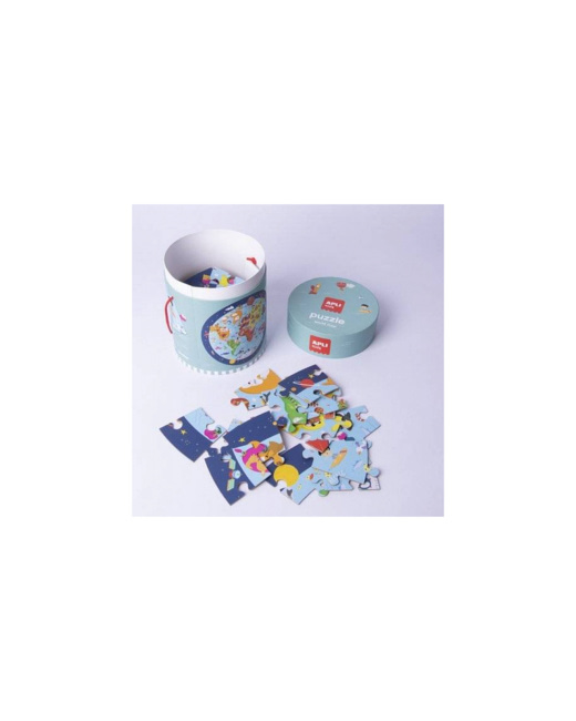 Puzzle Circulaire carte du monde