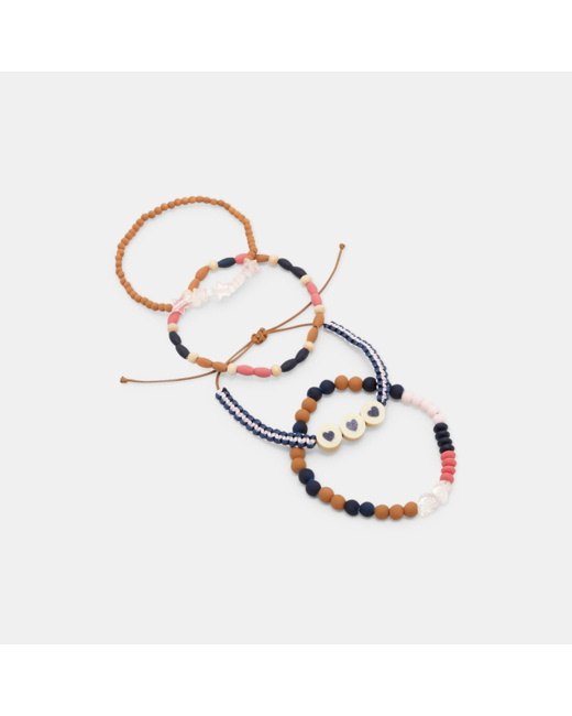 Bracelets fantaisie LOVE (lot de 4) rose fille