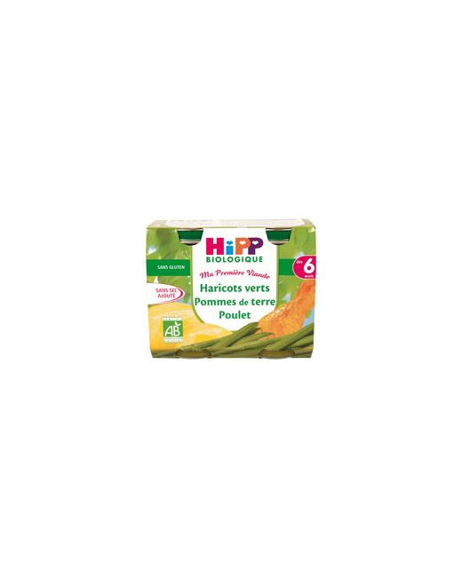 Haricots verts Pommes de terre Poulet - 2 pots 190g - 6 mois