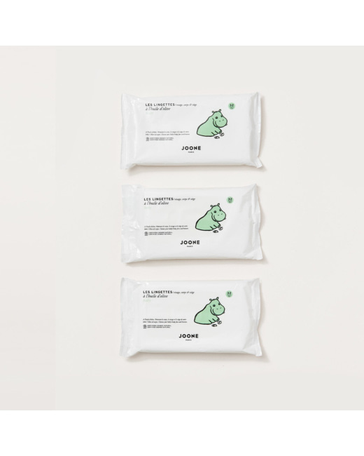 Les 3 paquets de lingettes à l'huile
