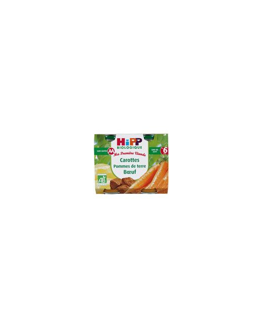 Carottes Pommes de terre Boeuf - 2 pots x 190g - 6 mois