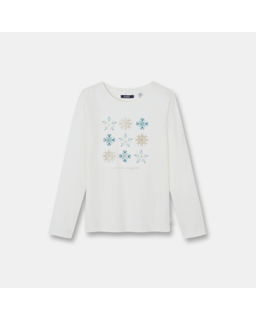 T-shirt à motifs étoiles blanc fille