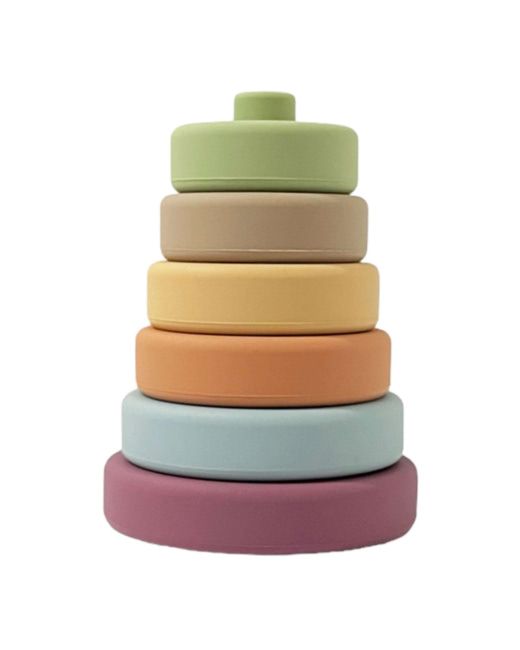 Pyramide avec anneaux à empiler en silicone Elyah