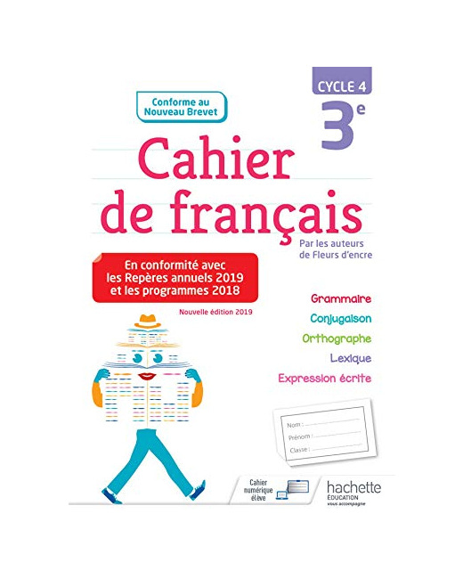 Cahier de français cycle 4 / 3e - éd. 2019