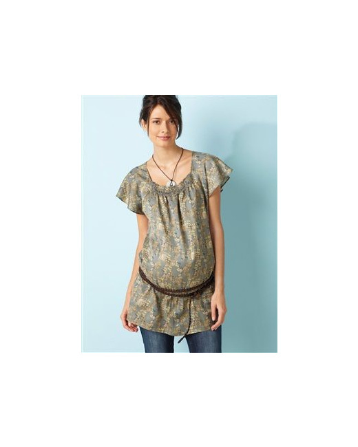 Blouse coton et soie de grossesse