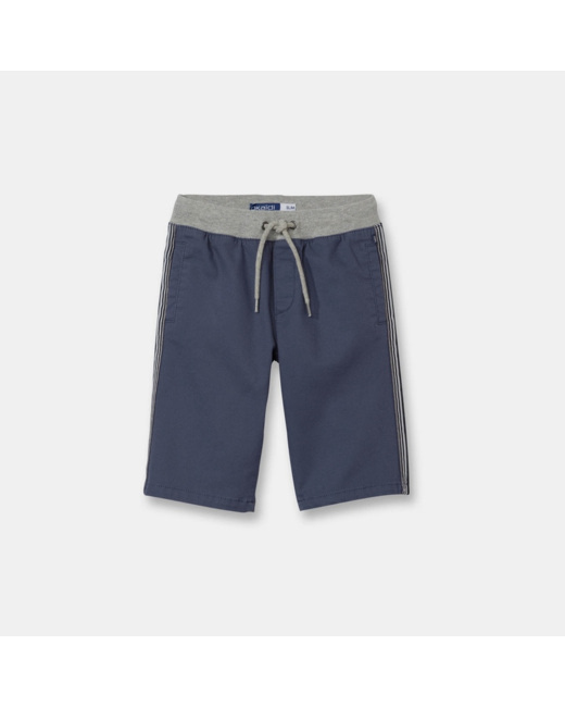 Bermuda sportswear en toile bleu garçon