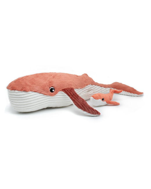 Peluche Gravillou la baleine maman & bébé Les Ptipotos