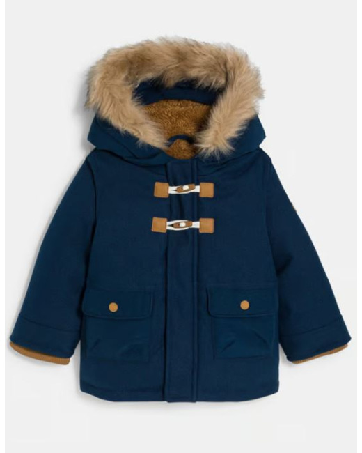 Manteau chaud imperméable doublé sherpa bébé garçon