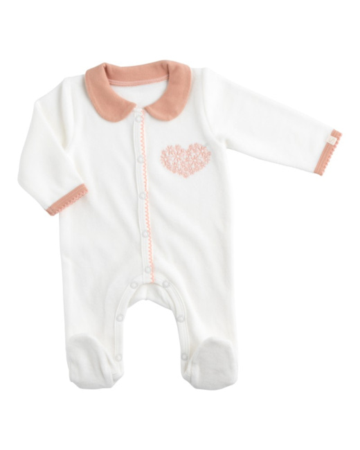 Pyjama avec col Petit Coeur