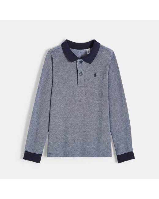 Polo uni bleu garçon