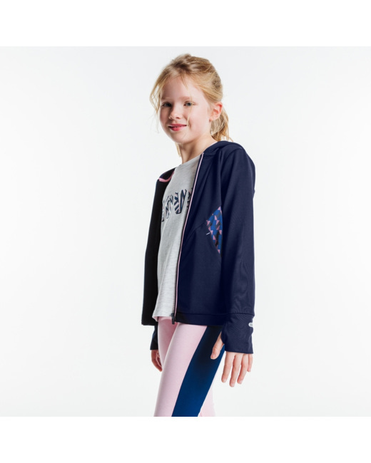 Sweat à capuche Okaïdi Sport bleu fille