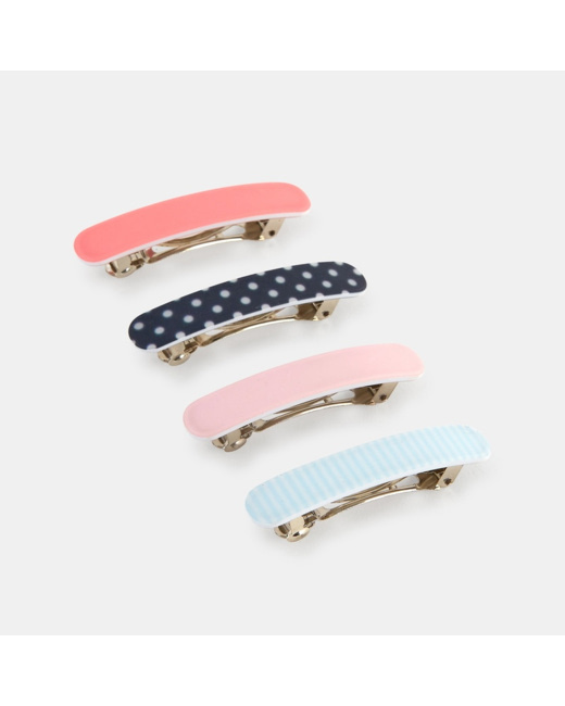Barrettes colorées (lot de 4) rose fille