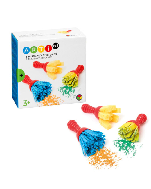 3 pinceaux texturés