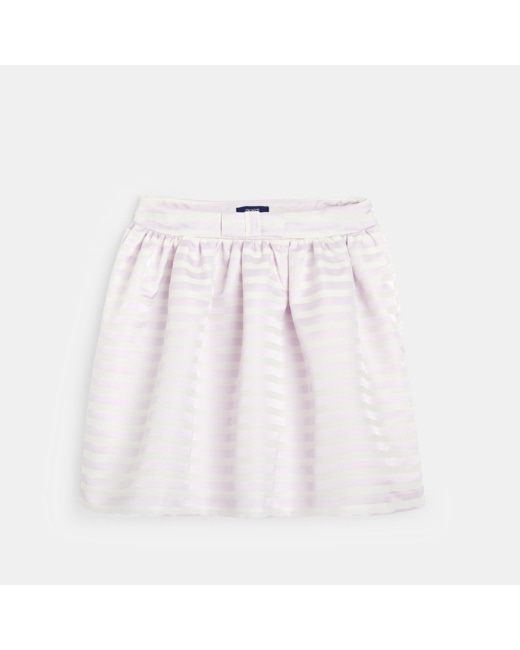 Jupe rayé satinée évasée violette fille
