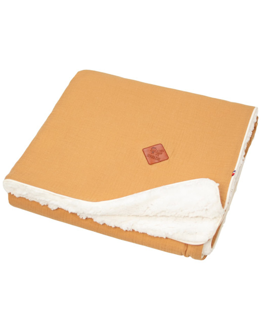 Couverture en gaze de coton et sherpa, Jeanne