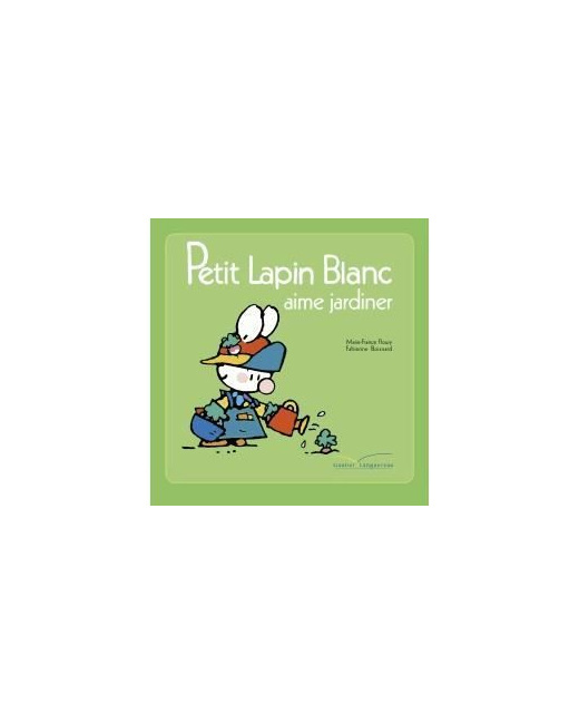 Petit lapin blanc aime jardiner