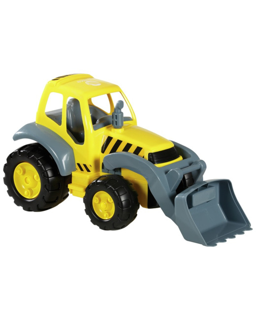 Grand tracteur avec pelle articulée
