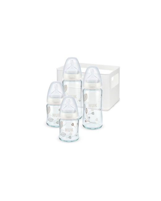 Set 4 biberons et casier First Choice+ Verre