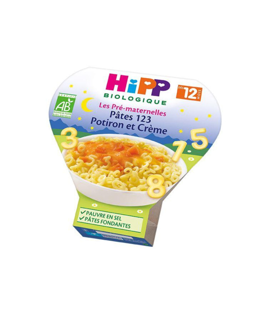 Pâtes 123 Potiron et Crème - dès 12 mois
