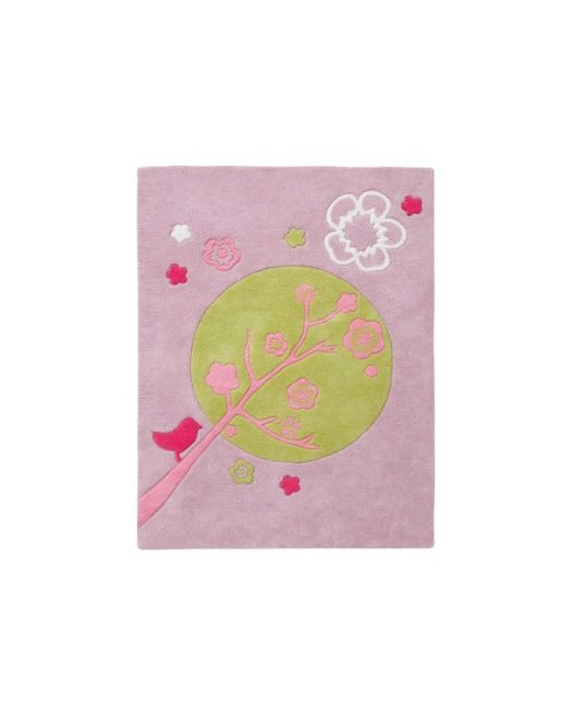 Tapis branche et oiseau chambre fille 