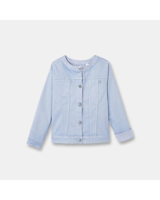 Veste en toile bleu fille