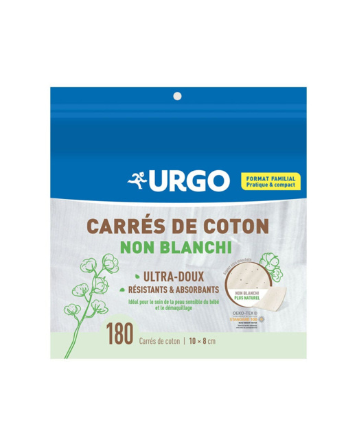 Carrés de coton non blanchi