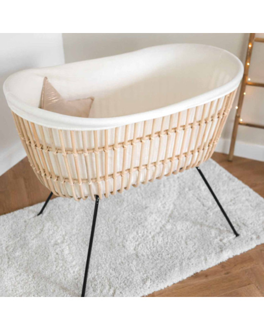 Berceau en rotin et pieds métal Java