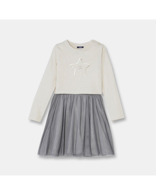 Robe ballerine et sweat blanches fille