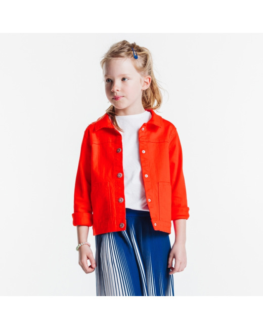 Veste en toile orange fille