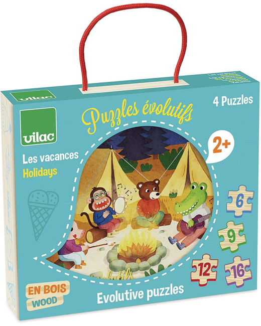 4 puzzles évolutifs Vacances