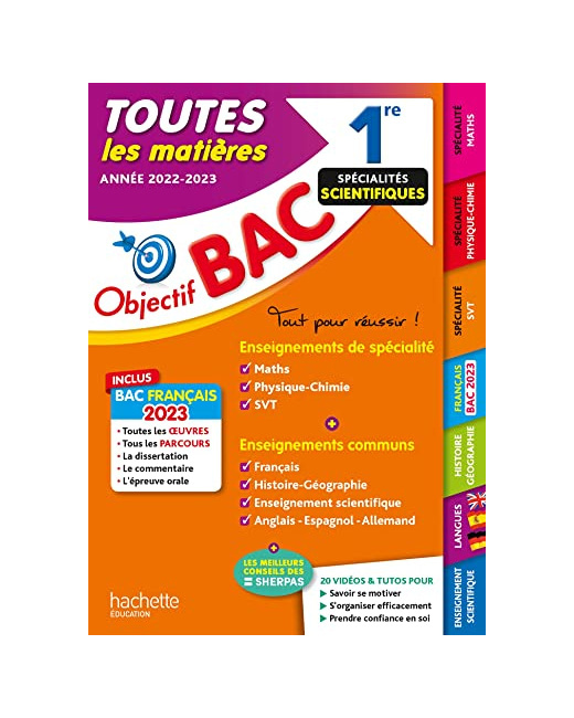 Objectif Bac 2023 - 1re Spécialités scientifiques Toutes les matières