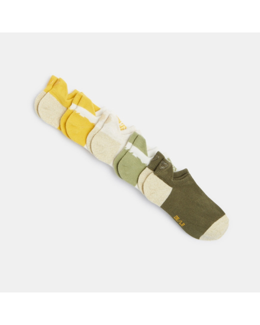 Chaussettes invisibles pailletées (lot de 5) jaunes fille