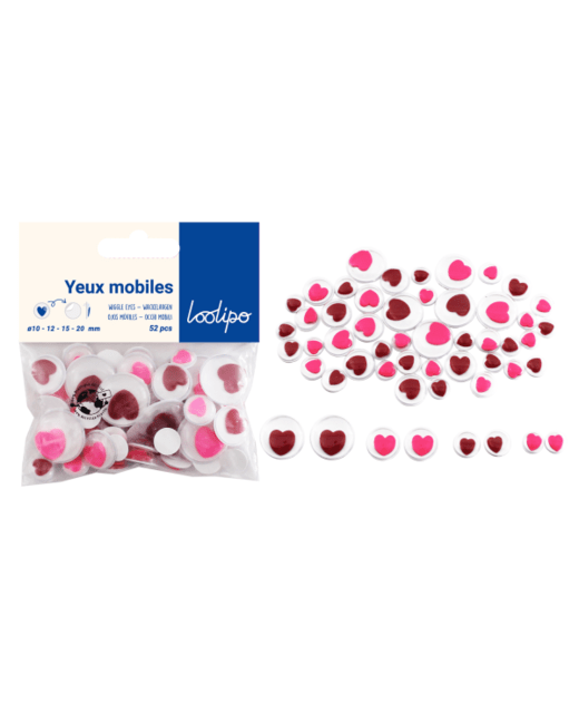 Yeux Mobiles Adhésifs Coeurs