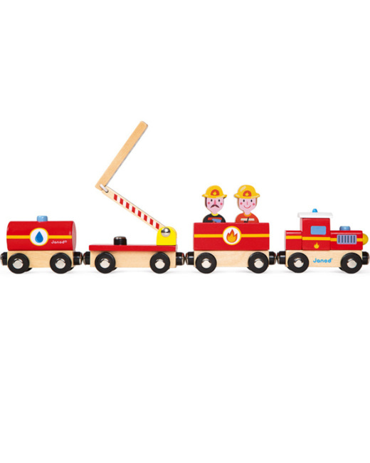 Train en bois Pompiers Story