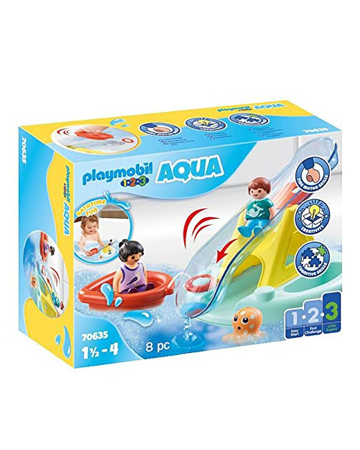 Playmobil 1.2.3 - Ilôt avec toboggan aquatique