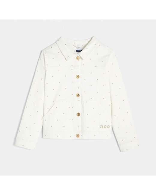 Veste en toile blanc fille