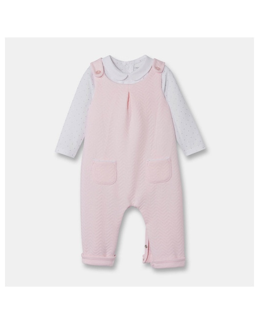 Ensemble salopette maille bébé fille