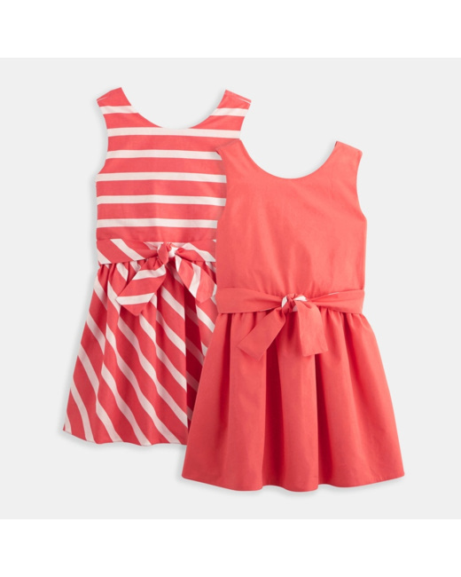 Robe réversible rouge fille
