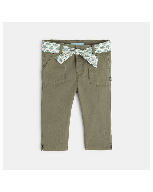 Pantalon toile fantaisie à ceinture