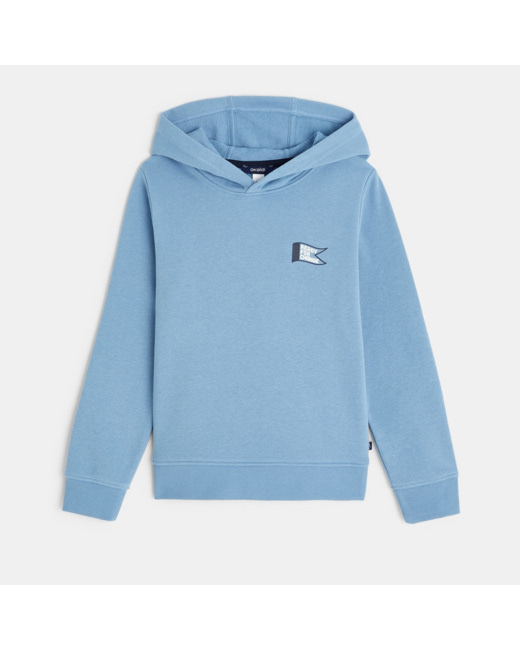 Sweat-shirt à capuche bleu garçon