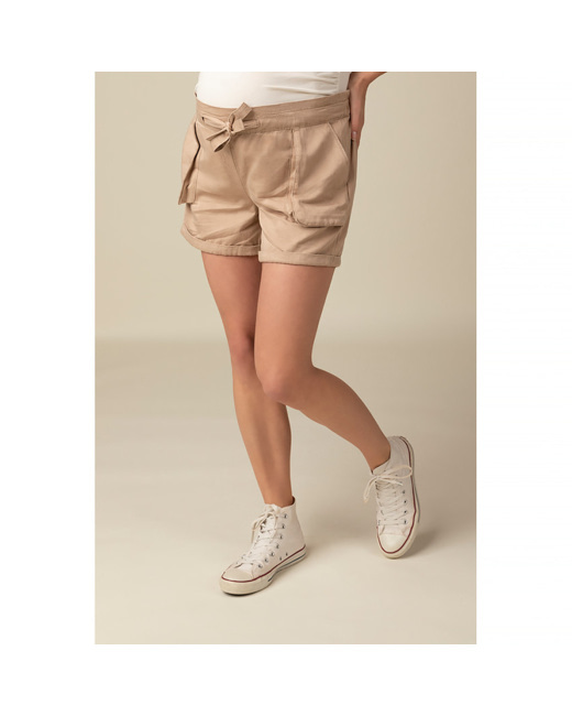 Short de grossesse uni à poches