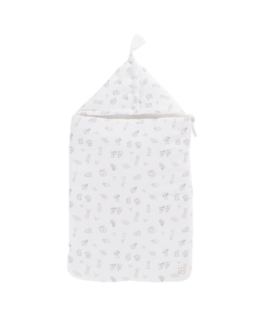 Nid d'ange coton biologique imprimé animaux Imagine 