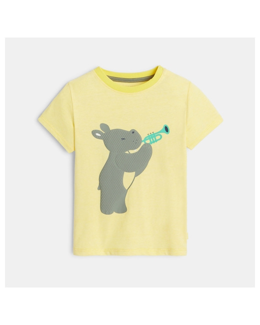 T-shirt rayé hippopotame en relief