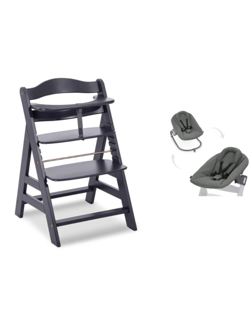 Chaise haute évolutive alpha avec transat